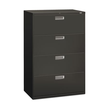 Hon HON, 600 SERIES FOUR-DRAWER LATERAL FILE, 36W X 18D X 52.5H, CHARCOAL 684LS